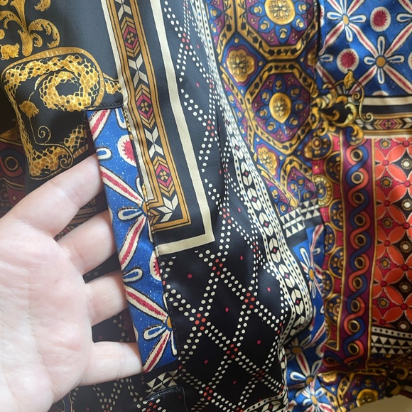 Urban Behaviour Scarf Print Bomber Jacket - Picture 2 of 12